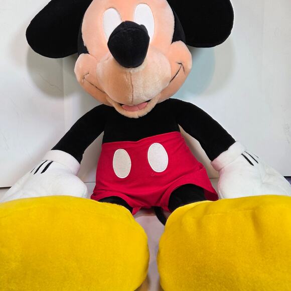 Mickey Mouse Large Plush Stuffed Animal Disney Parks 19” Sitting - Picture 3 of 15